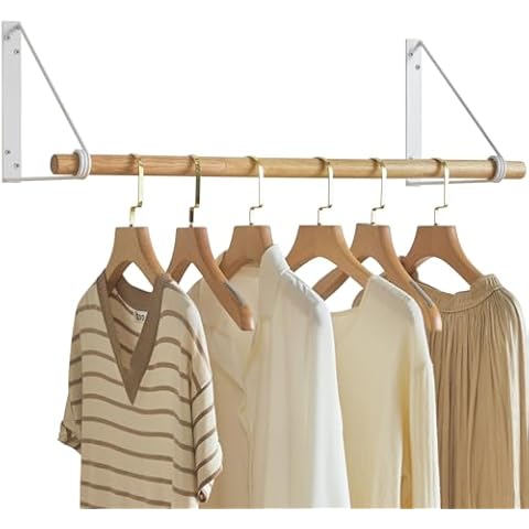 IBUYKE Wall Mounted Clothes Rack for Home Cover