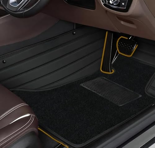 Image of Premium 10D Car Floor Mat for Glanza Custom Fitted, Luxury Car Foot Mats Compatible with Toyota Glanza, Set of 3 Pcs, Washable, Black