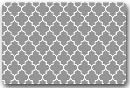 Quatrefoil Lattice Gate Large Doormat Neoprene Backing Non Slip Outdoor Indoor Bathroom Kitchen Decor Rug Mat Welcome Doormat