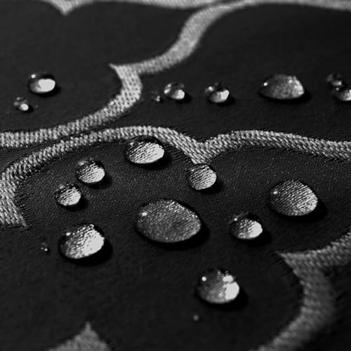 Servilletas de Tela Jacquard 20 x 20 pulg 4 Piezas Negro miniatura 6