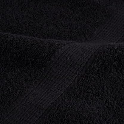 Sufrk Solund Handtuch-Set, 12 Stück, schwarz, 600 g/m², Baumwolle, groß, ideal für Badezimmer, Fitnessstudio, Hotel und Spa, sehr saugfähig – Bild 7