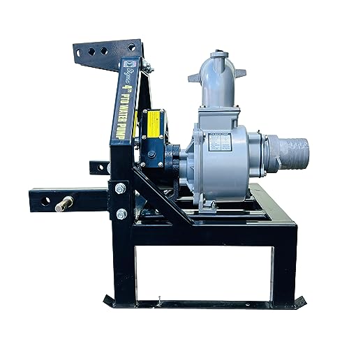 Sigma 4-Inch PTO-Driven Clear Water Pump with 3-Point Hitch & Shaft Gear Drive – Tractor-Powered, 30 PSI Output, 16–20 feet Lift