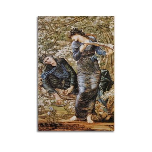 The Beguiling of Merlin impression sur toile 60x90cm decoration murale pre-raphaelite