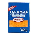 Capricho Escamas de Jabón Natural 100 % Puro 500 g, Jabón en Escamas para Ropa, Suelos y Loza, Uso Doméstico a Mano y en Lavadora