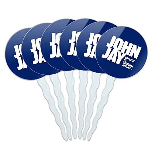 John Jay College of Criminal Justice Primary Logo Cupcake Picks Toppers