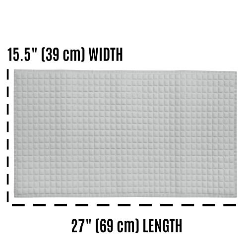 Slipx Solutions Gray Pillow Top Plus Safety Bath Mat Provides The Very Finest In Cushioned Comfort And Slip-Resistance (Over 700 Air-Filled Pockets, 200 Suction Cups, Natural Rubber) #TOP5