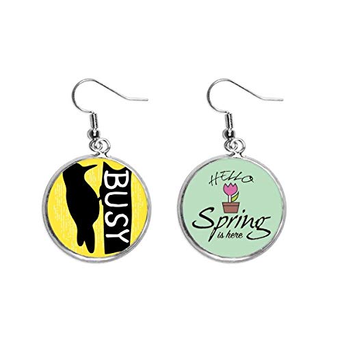 Pendientes de pito negro silueta animal para realzar vestidos de lino y moda natural de campo