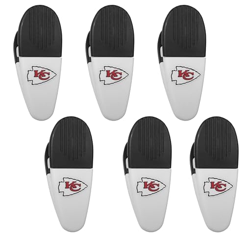 Siskiyou Sports NFL Kansas City Chiefs Chip Clip Magnets, 6pk White, One Size