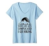 Cuando la vida se complica, voy de excursión El producto Funny Hiker Outdoors es un gran regalo de cumpleaños o un regalo de Navidad para excursionistas, hombres y mujeres.