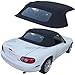 Sierra Auto Tops Convertible Soft Top Replacement, compatible with Mazda Miata MX5 1990-2005, w/Heated Glass Window, Cabrio Vinyl, Black