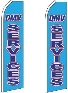 OnPoint Wares DMV Services King Flag – Pack of 2 | Outdoor Business Advertising Flags | Weatherproof Polyester (Hardware Not Included)