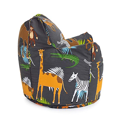 Ready Steady Bed Kids Toddler Armchair | Comfy Children Furniture | Soft Child Safe Seat Playroom Sofa | Ergonomically Designed Bean Bag Chair | Polyester, Cotton | Lightweight (Africa)