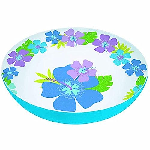 Amscan Floral Paradise Cool Large Melamine Round Bowl - 11