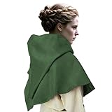 Retro Medieval Hooded Cape for Halloween Cosplay - Compact Renaissance Costume Accessory for Women & Men (Army Green)