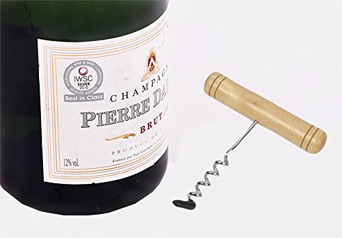 ハケ付き 木柄コルクスクリュー 木製ハンドル ワインオープナー Amazon | ワインオープナー ソムリエナイフ コルク抜き 栓抜き