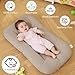 Baby Lounger for Newborn, Bionic Design Baby Lounger, Soft Organic Cotton Breathable Lounger for Infants 0-18 Months (Cream Grey)