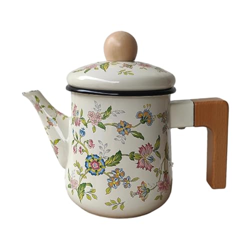 SiaBiced Cafeteira Multiuso Esmaltada com Tampa, Ideal para Festas, Cozinha E Uso Doméstico.