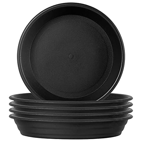 PROGARMENTS 5Pcs Plant Pot Saucers, 19cm Plastic Plant Drip Trays Plant Plate for Trays Plant Pot Saucer Trays for Indoor Outdoor Garden Cover