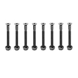 PATIKIL Skateboard Hardware Kit 38mm, 8 Stück Karbonstahl Skateboard Schrauben Bolzen & Muttern Flachkopf Schrauben Scooter Ersatzteile für Cruiser, Schwarz