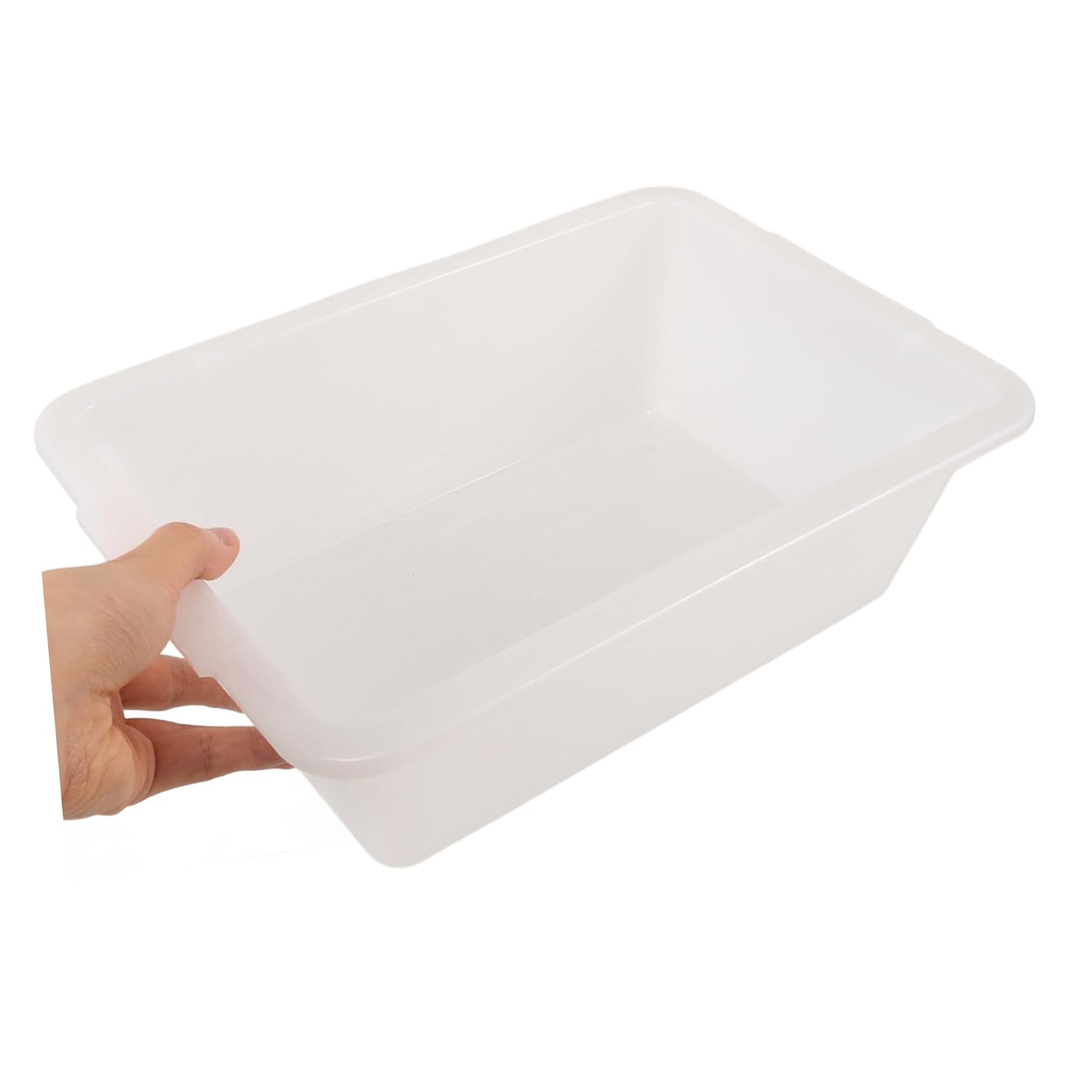 SOLUSTRE Utility 3pcs Plastic Rectangular Storage Bin Handle for Dishes Pantry Catering