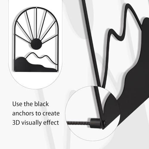 OYEFLY 3-PCS Boho Black Metal Wall Decor - 50% Off