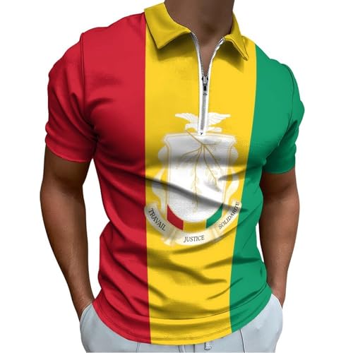 Polo drapeau guinéen coupe ajustée grande taille pour en finir avec les hauts inconfortables