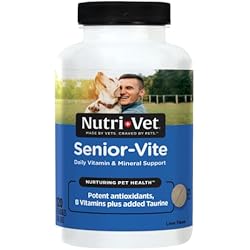 Nutri-Vet Senior-Vite Chewables for Dogs - Daily Vitamin and Mineral Support for Senior Dogs to Help Maintain Peak Condition - 120 Count