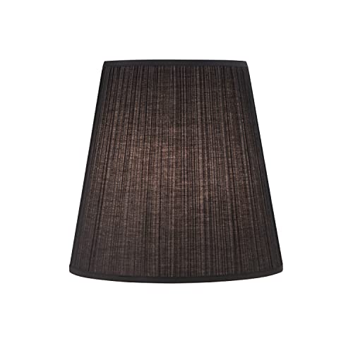 Aspen Creative 33143, Mushroom Pleated Traditional Spider Lamp Shade, Black, 12" Top x 18" Bottom x 18" Slant by Aspen Creative - Image 2