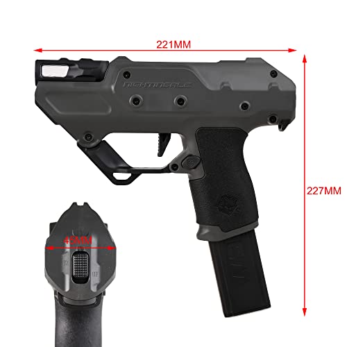 Worker Nightingale Blaster, Semi-Auto Flywheel Half Dart Blaster Pistol Toy Free Diy (Battery Not Included) Dark Green #TOP1