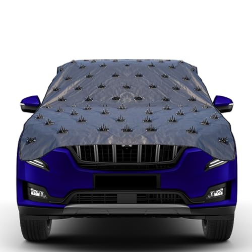 Image of Waterproof Spike Car Cover for Nissan Micra Completely Protect Car from Dogs & Monkeys Also Compatible with All Hatchback,Sedan and SUV Cars (13.4 Feet) Full Roof Universal Size