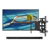 SYLVOX 43" Pool Pro 2.0 Outdoor TV Bundle – 2000Nits, Dolby Atmos, Google TV, with S3 Dolby Soundbar & Adjustable Wall Mount, Weatherproof for Patio & Poolside Use
