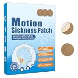 40 Stück Motion Sickness Patch,Seekrankheit Pflaster,Reisekrankheitspflaster Für Auto- Und Bootsfahrten, Kreuzfahrten Und Flugreisen, Reise-Essentials,Schnell Wirkend Und Langlebig 72H