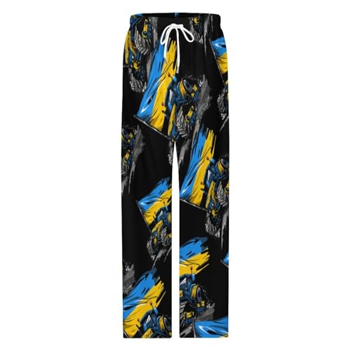 Ukrainian Flag Tractor Men's Pajama Pants Soft Lounge Pants Comfy Pjs Bottoms Trousers Pants Lightweight Sleep Pants3