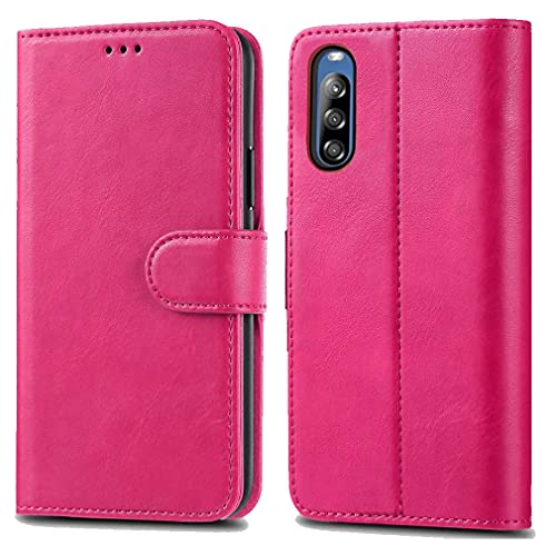 GAPlus Étui en cuir pour Sony Xperia L4 - Étui portefeuille en cuir de qualité supérieure pour Sony Xperia L4 6,2