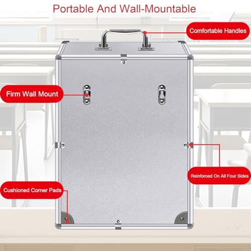Support de téléphone portable en alliage d'aluminium avec verrou pour salle de classe et bureau - 5