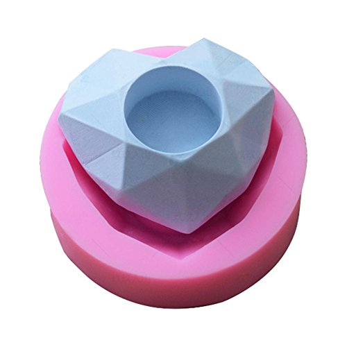 SH-Flying Herzförmige Zementform, Fleischige Blumentopfform Pflanze Topf Vase Form BK1145 Garten Gepflanzt Organischen Silikonform (zufällige Farbe).