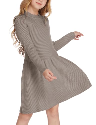 Arshiner Kleider Mädchen PulloverKleid Herbst Winter Kleid Langarm...