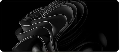 Oh My Gifts Desk Pad with Abstract Black Design, Neoprene, Non-Slip Rubber Base, Water-Resistant, Multiple Sizes (X-Large)