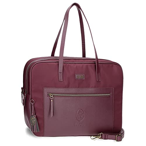 El Potro Lana Bolso para Portátil 15,6' Rojo 40x32x8 cms Poliéster y PU
