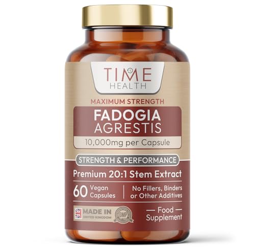 Fadogia Agrestis - High Strength - 2X Purity 20:1 Extract - 10,000mg Equivalent - 60 x 500mg Capsules - Lean Muscle Growth - Muscle Recovery - Athletic Performance - UK Made - GMP - No Additives