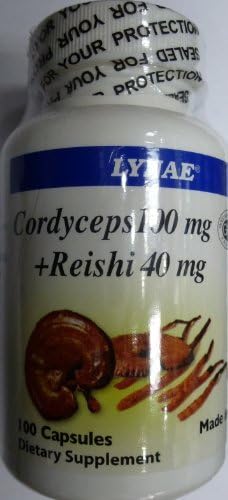 Lynae Cordeceps 100 mg.+ Reishi 40 mg. 100 Caps Cordyceps Sinensis and Ganoderma Lucidum