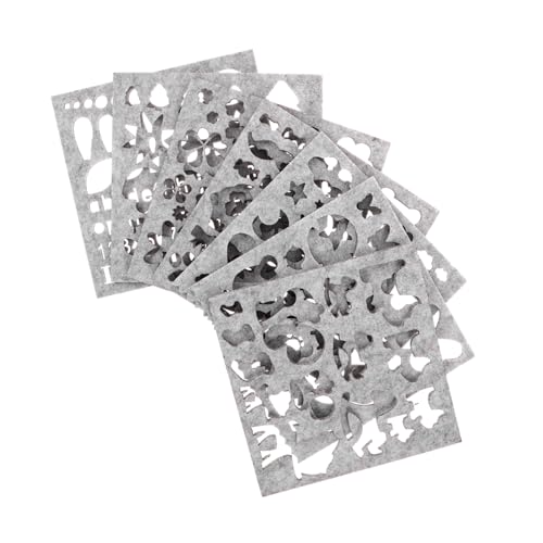 Gogogmee 7hojas Molde De Fieltro De Lana De Plantillas Para Fieltrar Aguja Herramientas Para Diy Modelado Molde Para Forma Al Bordado Para Manualidades De Fieltro