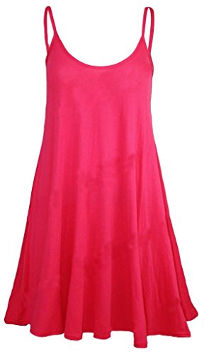 Vestido chaleco swing rojo sin mangas cuello redondo damas talla UK 20