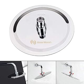 NearMoon Rain Shower Head, Ultra-Thin Design-Pressure Boosting, Awesome Some Experience, High Flow Stainless Steel Rainfall Head (8 Inch,Chrome Finish)