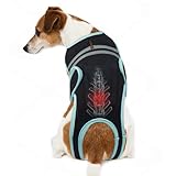 LETSQK Dog Back Brace for Dogs,Breathable Post-Operative Vest,Surgical Recovery and Rehabilitation,Dog Spine Support and Pain Relief,Pet Back Bracer for IVDD Arthritis with Harness.Black L