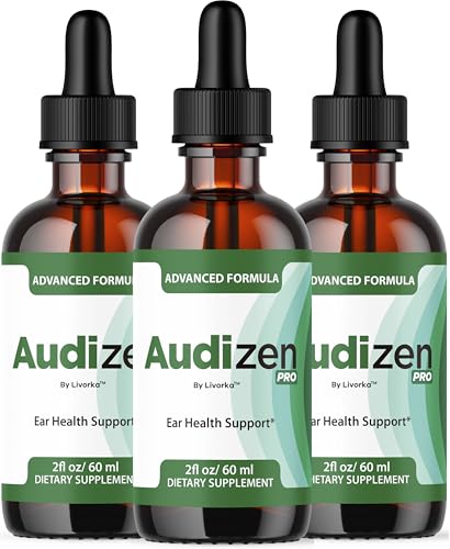(3 Pack) Audizen Pro - Original Audizen Pro Drops for Healthy Ringing Ear, Support Oral Supplement Drop All Natural Clean Liquid Formula Auditory Wellness and Inner Ear Balance, 3 Bottles for 3 Months