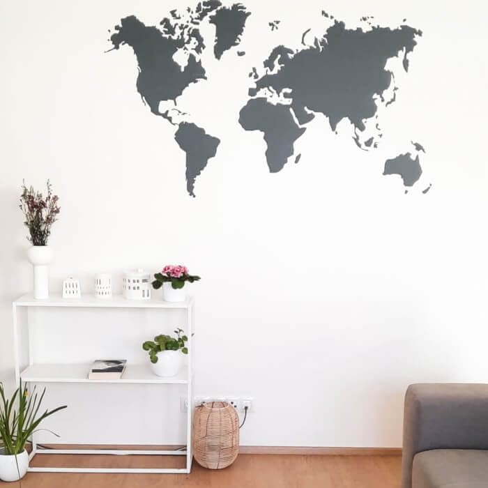INSPIO Wandtattoo Weltkarte (B.4 114x200cm)