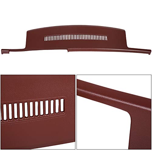 Hecasa Molded Dashboard Compatible With 1988-1994 C1500 C2500 C3500 Pickups/K1500 2500 3500 Chevy Suburban Yukon, 1992-1994 Blazer Dash Cover Cap Overlay (Garnet) #TOP2