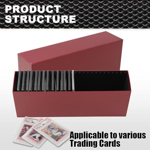 CROSSDESIGN Slotted Graded Card Storage Holder Container Trading Cards BoxesCompatible With Slat Storage Boxes