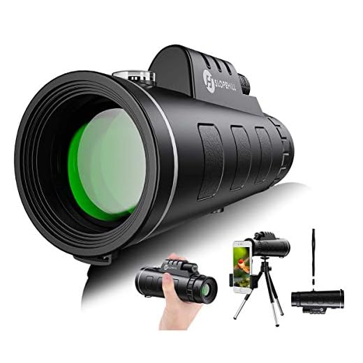 Monocular Telescope - 12X50 High Definition FMC BAK4 【HD Monocular for Bird Watching】 with Smartphone Holder & Tripod IPX7 Waterproof & Eco-Friendly Materials for Camping Travelling Hunting (Black)